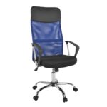 Office Armchair F-63~Black+Blue