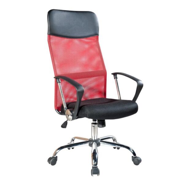 Office Armchair F-63~Black+Red