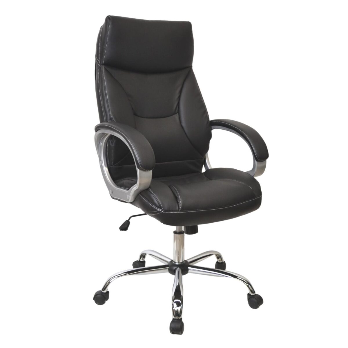 Office Armchair BX-0055 Black Discover absolute comfort at the office with the BX-0055 Black armchair. Equipped with a Tilt mechanism for perfect adjustment, eco-leather seat, and a robust chrome metal structure, this armchair will transform your daily routine. Ideal for any workspace!