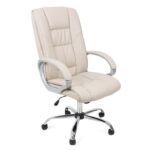 Office Armchair BX-1130 Camel Discover the BX-1130 Camel office chair, the perfect combination of comfort and elegance. With upholstery made of faux leather, a chrome metal structure, and an ergonomic Tilt mechanism, this chair provides optimal support for long hours of work. Ideal for any office!