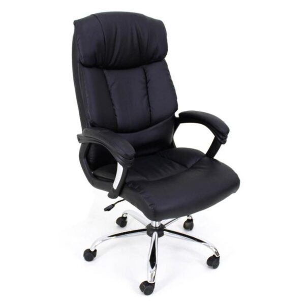 Офисное кресло BX-3008 Black Офисное кресло BX-3008 Black обеспечивает комфорт и стиль на рабочем месте. Хромированное основание, каркас из фанеры и полиуретановой пены, обивка из эко-кожи. Механизм Tilt с регулировкой высоты и натяжения качания. Сделайте свою работу более удобной!