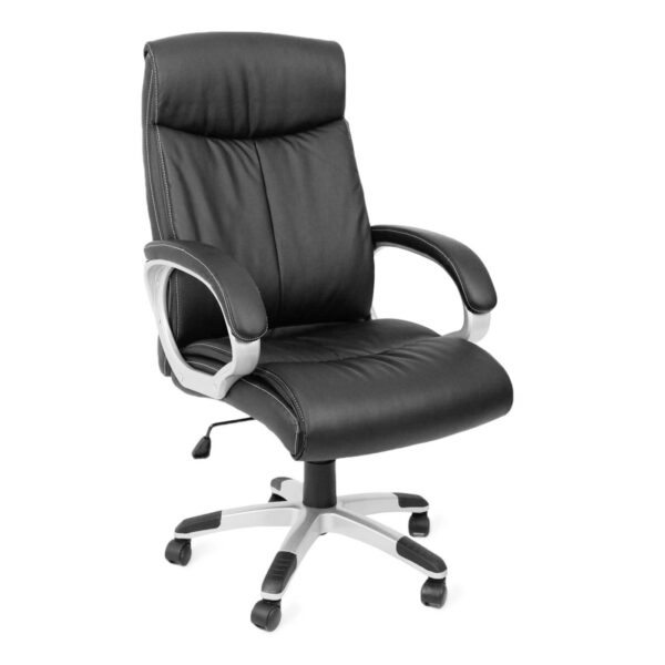 Office Armchair BX-8400 Black Discover the comfort and style of the BX-8400 Black office chair, perfect for any workspace. With a sturdy metal star base, eco-leather upholstery, and a tilt mechanism for quick adjustments, you'll enjoy the ideal support during your working hours. Choose efficiency and elegance!
