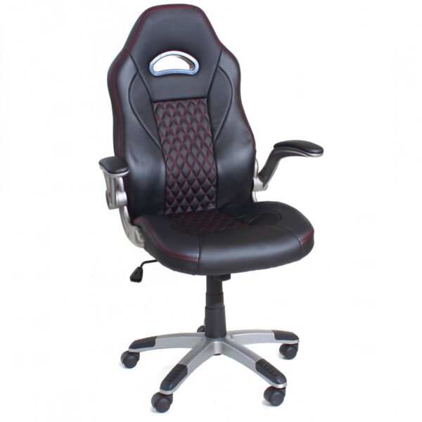 Офисное кресло F-86 Black/Red Офисное кресло F-86 Black/Red — идеальное сочетание стиля и комфорта. Геймерское и офисное кресло с толстым покрытием из эко-кожи, эргономичным дизайном и механизмом Tilt. Минимальная высота 49 см, максимальная 58 см, общая высота 111 см. Удобство и качество в одной модели!