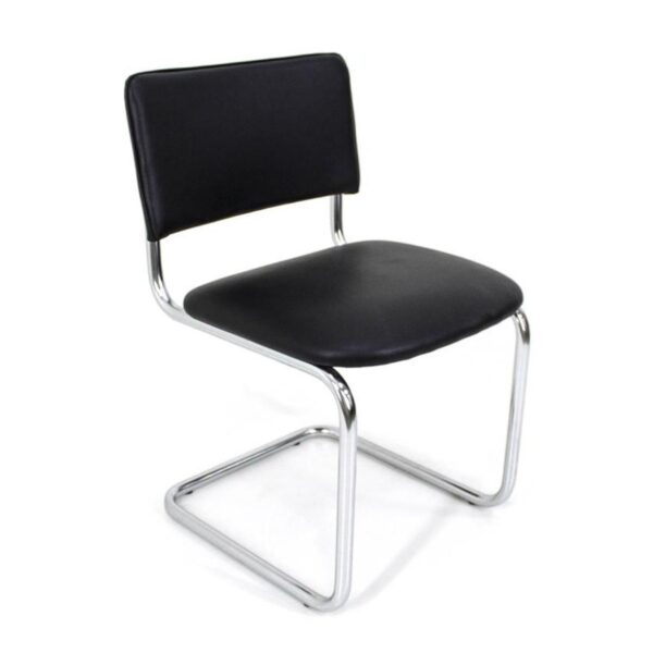 Scaun Birou SYLVIA Black Descoperiți scaunul de birou SYLVIA Black, o combinație perfectă între confort și eleganță. Cu un design modern, tapițerie din piele eco și cadru din metal cromat, acest scaun se integrează impecabil în orice birou, oferind suport ergonomic și durabilitate. Ideal pentru muncă acasă sau la birou!