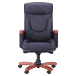 Elegant Office Chair Amf Eco Leather Black - Image 2
