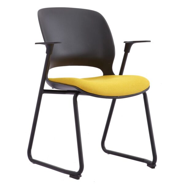NEO Yellow Office Chair Discover the NEO Yellow office chair, a perfect combination of comfort and modern design. With a sturdy painted metal frame and elegant upholstery, this chair supports up to 150 kg and fits perfectly in any office or workspace. Choose NEO for a well-organized office!