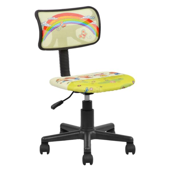 Armchair for Kids F-1019 Rainbow Discover the F-1019 Rainbow armchair for children, perfect for the office or bedroom! With a cheerful design and rainbow print, it offers comfort thanks to its plywood frame and soft foam. Its care and height adjustment make it the perfect choice for your little one!