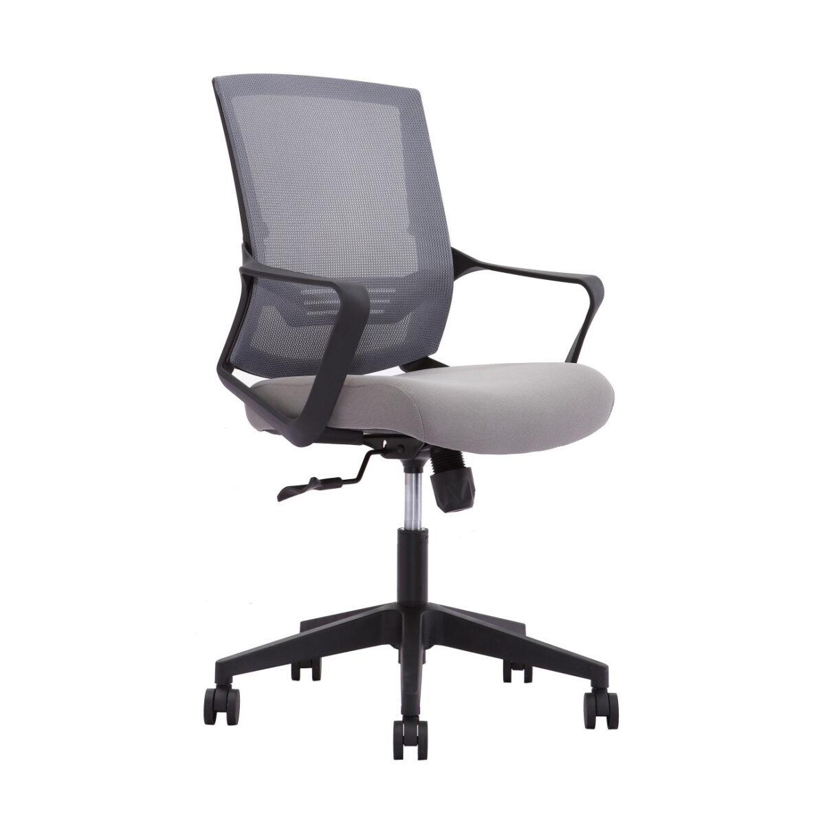 Office Armchair POLO Grey Discover the POLO Grey office chair, perfect for your office! With a modern design and breathable upholstery, it ensures comfort for extended use. Easily adjust it with the Tilt mechanism for the correct posture. Ideal for any workspace.