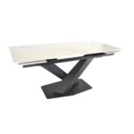 LANA Extendable Table White Sapphire 180/215/250×90 Discover the LANA White Sapphire Extendable Table, perfect for modern kitchens! With an elegant design and durable ceramic top, it easily expands to accommodate 10-12 people. Ideal for family gatherings and everyday use. Transform your dining space with a modern touch.