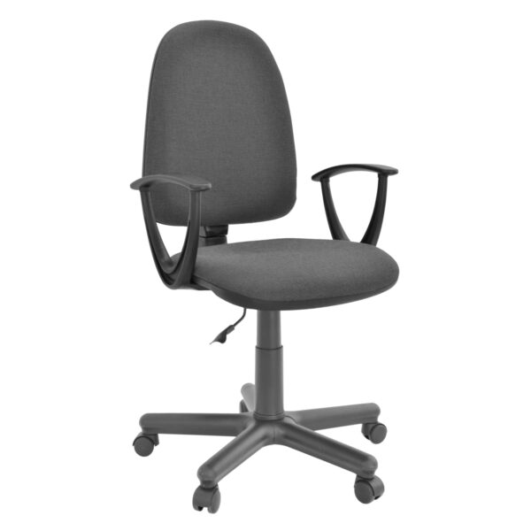 PRESTIGE-C26 Office Armchair Black+Grey Discover the PRESTIGE-C26 office chair in elegant shades of black and gray. Comfort is ensured by the backrest and height adjustment mechanism, ideal for productive work. Ergonomic design and support for up to 110 kg. Choose comfort at the office!