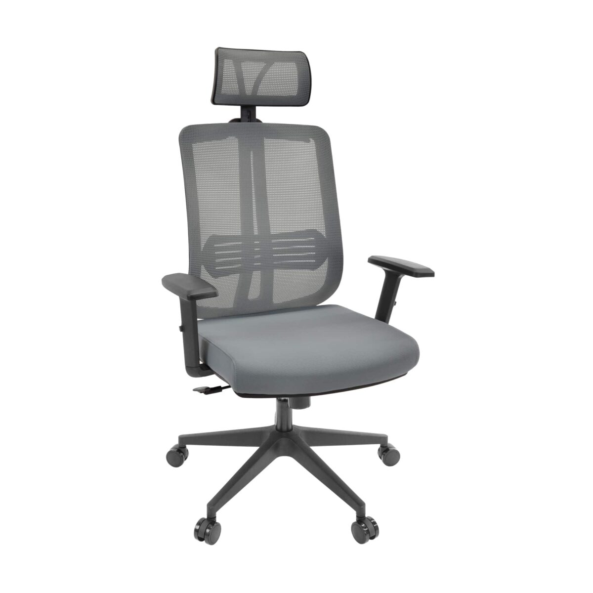 Office Armchair HERMES Grey Discover ultimate comfort with the HERMES Grey Office Armchair! This ergonomic chair features an Anyfix mechanism, adjustable armrests, lumbar support, and a height-adjustable headrest, making it perfect for the office. Choose HERMES for a comfortable working experience!