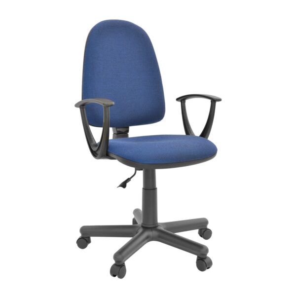 Prestige-C27 Blue Office Armchair Discover the PRESTIGE-C27 Blue office chair, ideal for productive work! With an ergonomic design, upholstered in fabric and equipped with useful adjustments, this chair provides the comfort you need. The adjustable height and the body made of plastic and polyurethane foam make it perfect for any office.