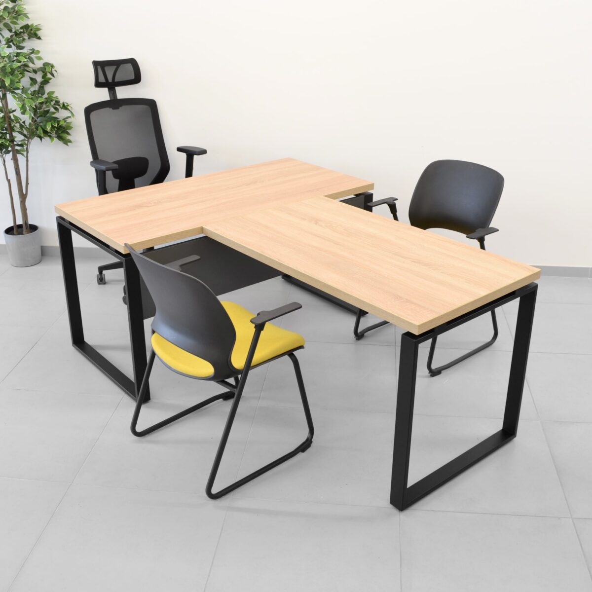 Anexa masa B-140 (100x68) Sonoma/Black - imagine 5