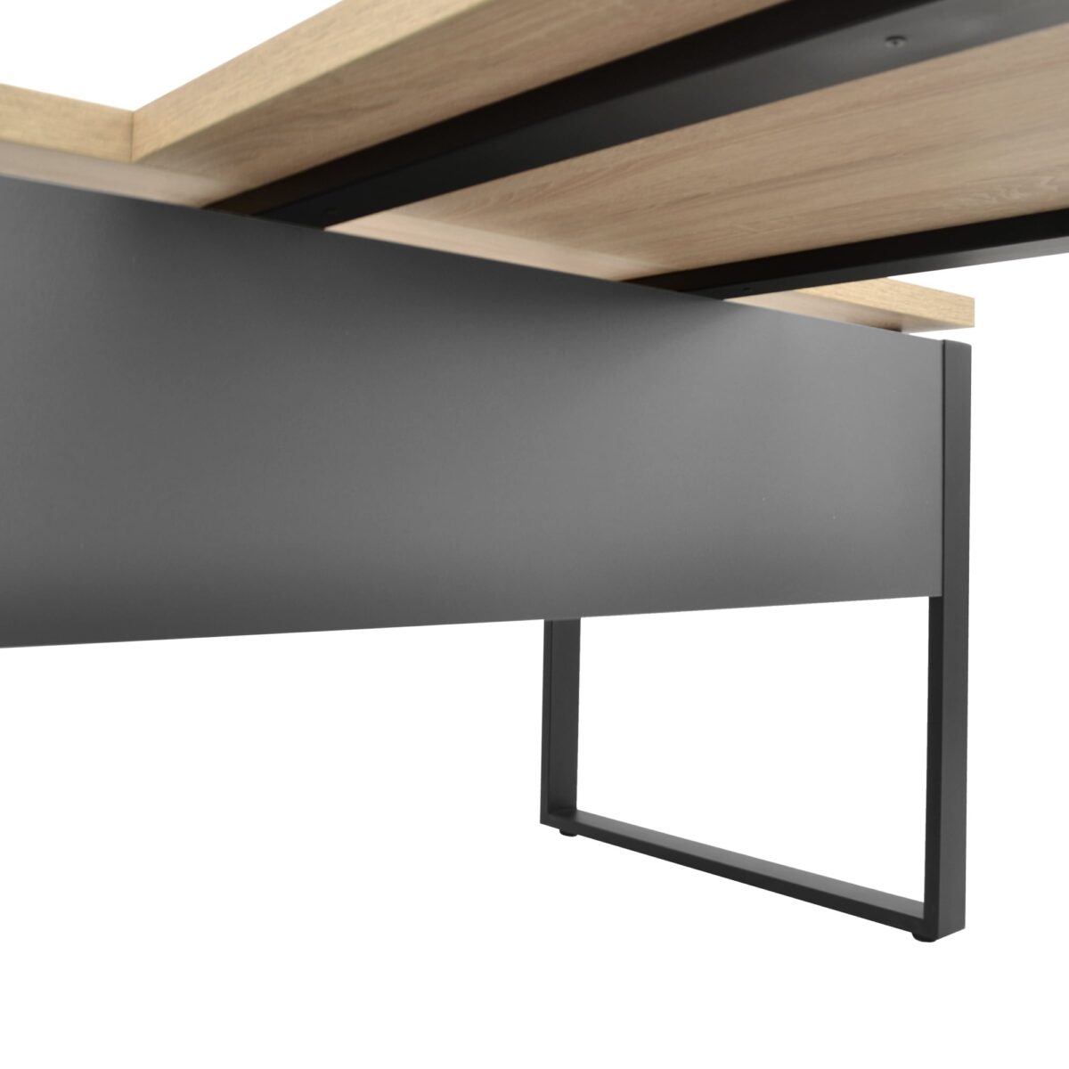 Anexa masa B-140 (100x68) Sonoma/Black - imagine 4