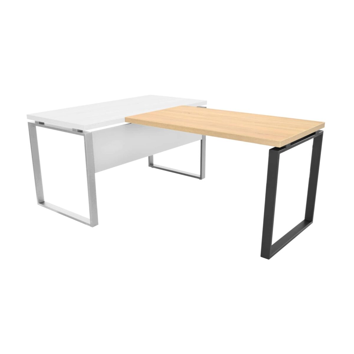 Anexa masa B-140 (100x68) Sonoma/Black - imagine 2