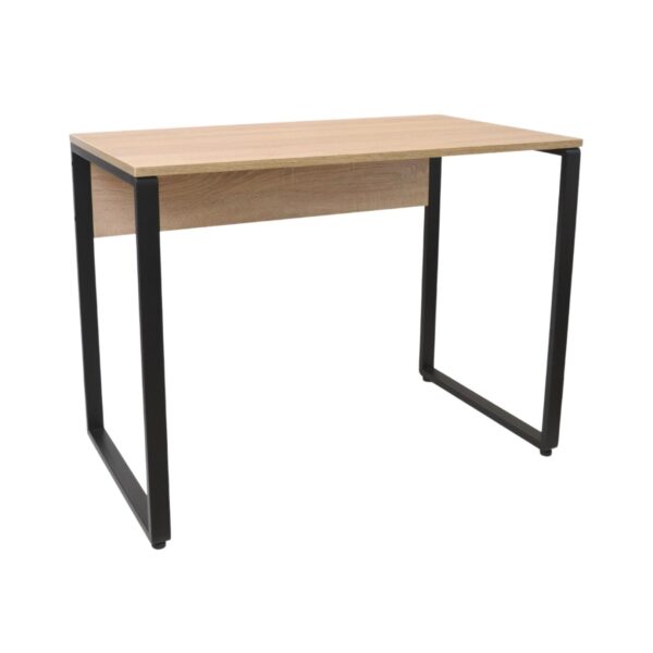 Masa Birou B-100 (100×55)~Sonoma/Black Descoperă masa de birou B-100 (100x55) în nuanța sonoma/black, perfectă pentru biroul tău. Cu un blat din PAL melaminat, această masă combină confortul și productivitatea, având dimensiuni ideale pentru orice spațiu. Alege calitatea și stilul pentru un mediu de lucru plăcut!