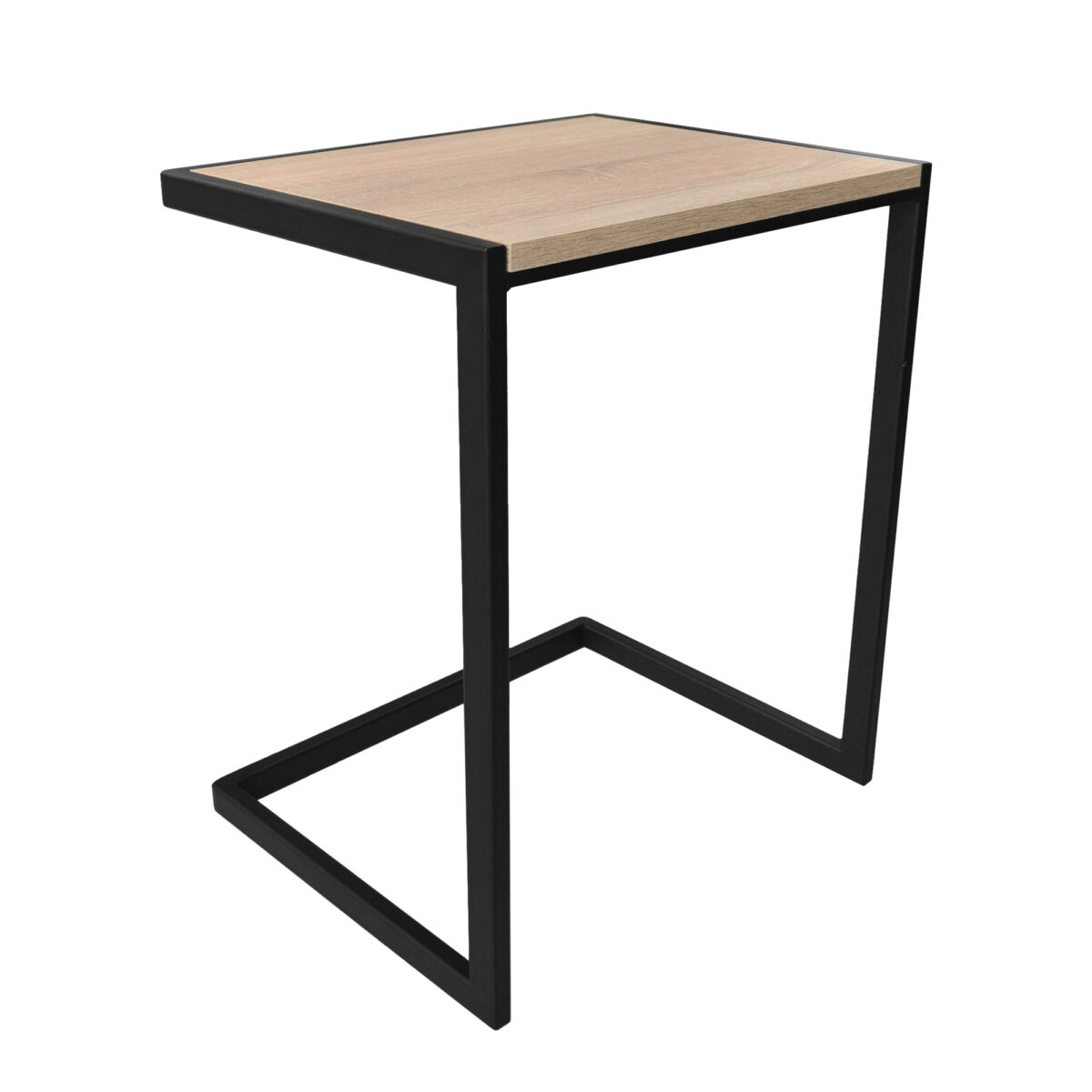 Notebook Table Discover the Notebook Table - the compact and portable table perfect for laptops and electronic devices. Made from durable melamine-faced board and featuring metal legs, this table easily fits into any decor. Ideal for the office, coffee breaks, or living rooms!