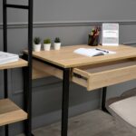 Masa Birou SMALL 100x55 Sonoma/Black - imagine 5
