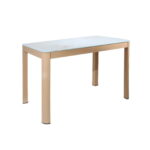 Masă 2216 Glass 120×70 Descoperiți masa 2216 Glass 120x70, perfectă pentru bucătărie sau grădină. Cu un cadru metalic vopsit în imitație de lemn și un blat din sticlă securizată, această masă combină stilul modern cu durabilitatea. Ideală pentru întâlniri plăcute!