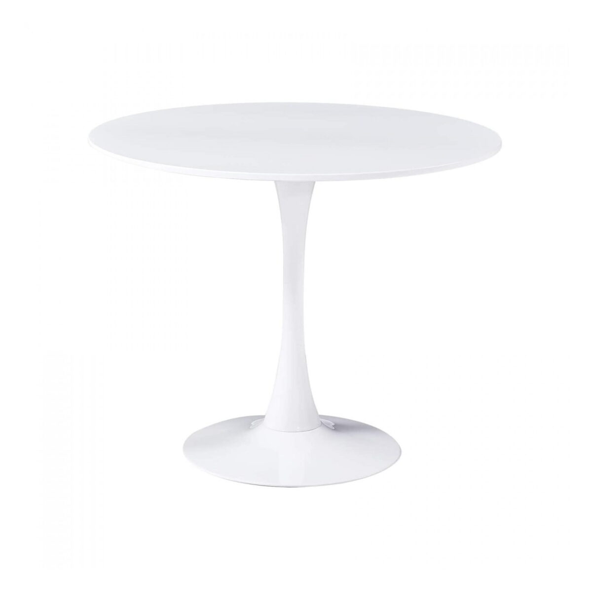 ASTORIA White Table Discover the ASTORIA White table, an elegant piece of furniture for the kitchen, with a design inspired by the shape of a tulip. It accommodates up to 4 people and features a round painted MDF top with a stable metal base, perfect for any refined decor.