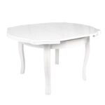 Masă Extensibilă HX-01 White Glass 100/130x100 - imagine 2