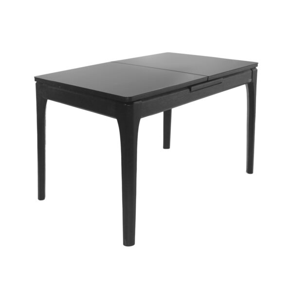 Masă Extensibilă RL-67 Black Glass+Black Legs 120/150×75 Descoperiți masa extensibilă RL-67 Black Glass, ideală pentru bucătărie. Cu picioare din lemn, cadru din MDF și sticlă securizată, aceasta se poate ajusta ușor de la 4 la 6 persoane. Perfectă pentru orice ocazie! Mesele extensibile sunt o alegere elegantă și practică.