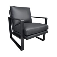 YORK Armchair Pu Black 
