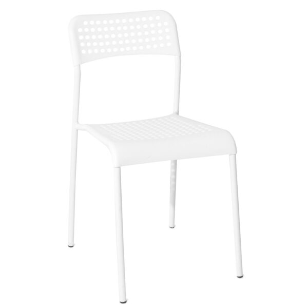 Стул E-055 White Стул E-055 White — стильный и удобный выбор для кухни и сада. Изготовленный из прочного пластика, он устойчив к ультрафиолету и легко складывается для экономии пространства. Металлические ножки с силиконовыми подошвами защищают ваш пол. Рекомендуем!