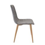Chair DC-90P Fabric Black-Grey + Transprint Legs - Image 3