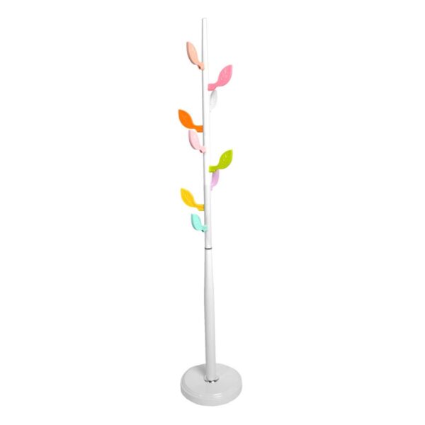Coat rack C-377 Discover the C-377 coat rack, perfect for children and modern recreational spaces. With 9 plastic hooks and a durable base, this elegant and practical coat rack fits seamlessly into the furniture of an office, living room, or children's room. Height 172 cm, base diameter 30 cm.