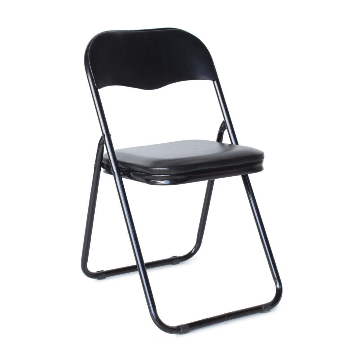 Folding Chair SP-02 Black Discover the SP-02 Black folding chair, perfect for terraces, gardens, or kitchens. Made from weather-resistant metal with eco-leather upholstery, it can be easily stored due to its compact design. Choose elegance and comfort for any space!