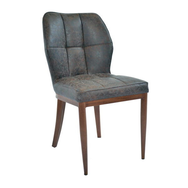 Chair Y-3001 Brown Discover the Y-3001 Brown chair, perfect for the kitchen! With a sleek and simple design, this eco-leather chair offers comfort and stability. Ideal for kitchens and living rooms, it features painted metal legs and protective floor pads. Also available in other colors.