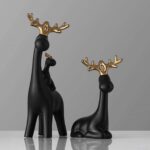 Set of Decorative Antler Souvenirs - Black - Image 3