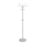 Coat Rack GH-8024 White Discover the white GH-8024 coat rack, perfect for an office or living room, featuring a modern and elegant design. It has 14 hooks and a round marble base. Ideal for both public and private spaces, it is the perfect combination of utility and style.