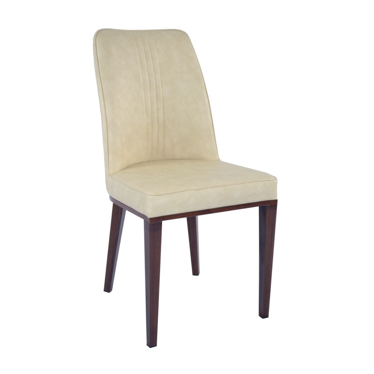 Chair B-04 Beige Discover the B-04 Beige Chair, a modern kitchen chair with a metal frame and upholstered in faux leather. Elegant and easy to maintain, it fits perfectly into any decor. Ideal for adding a touch of style and comfort to your kitchen.
