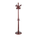 Coat rack E-55 Discover the E-55 Coat Rack, perfect for offices and living rooms! Made of wood covered with plastic, featuring 11 hooks, it is ideal for both public and private spaces. Height is 185 cm, with a round base of 42 cm. Choose functionality and style!