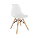 Children’s Chair EAMES BEBE White Discover the EAMES BEBE White Children's Chair, perfect for the comfort and safety of your little ones. With an ergonomic design and wooden legs for stability, this chair is ideal for playtime and activities. Easy to clean and durable, it supports up to 40 kg. Choose style!