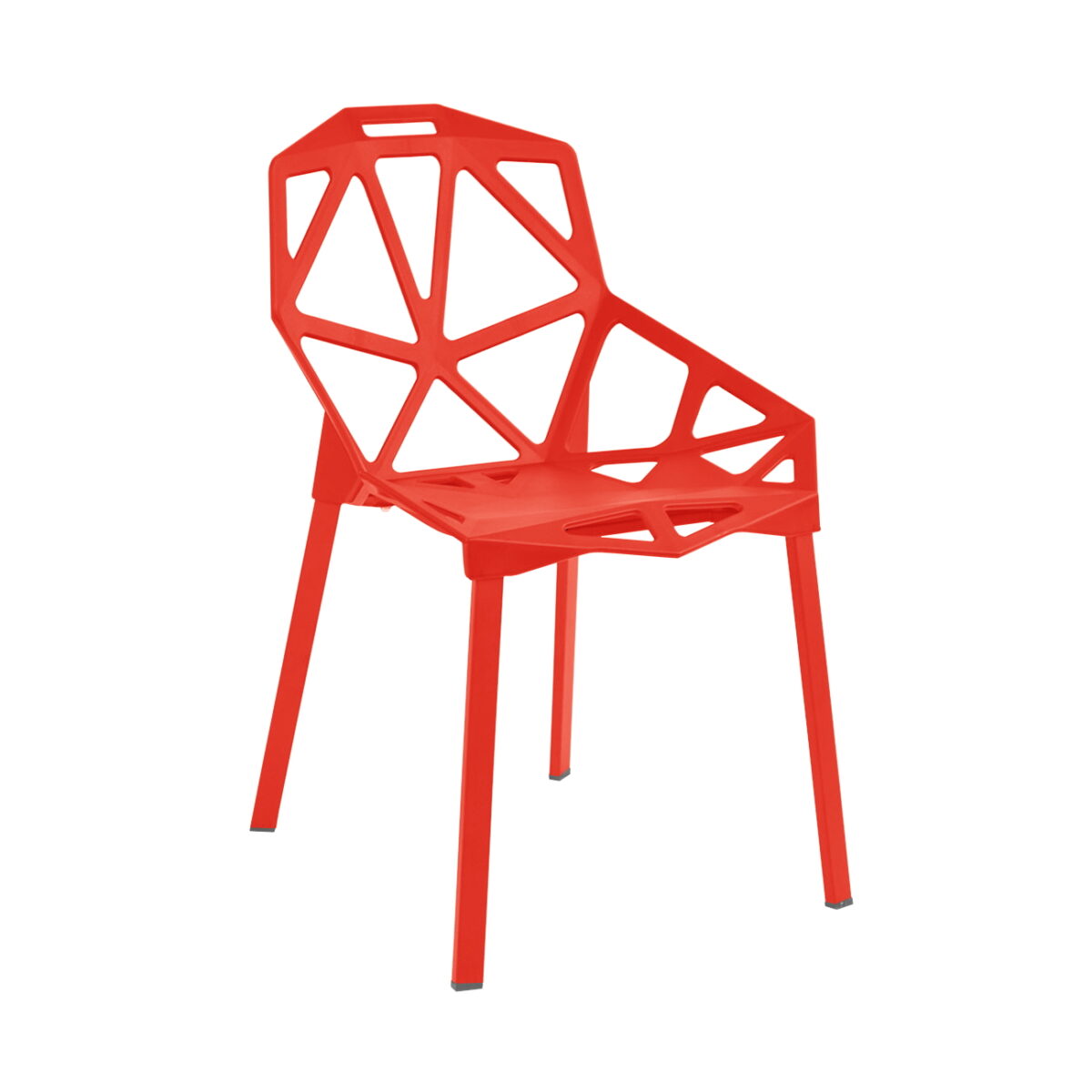 Chair St-14 Red Discover the ST-14 Red chair, perfect for Horeca furniture, kitchens, and gardens. Made from durable plastic with metal legs, this modern chair is easy to clean and ideal for terraces. Choose style and comfort!