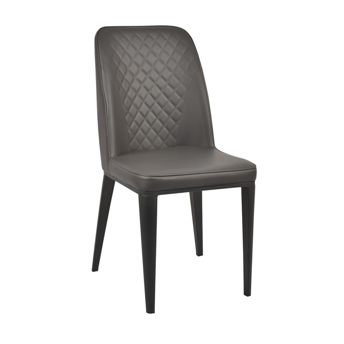 Chair B-02 Pu Dark-Grey Discover the B-02 Pu Dark-Grey Chair, a modern kitchen chair with a sleek and simple design. Made from metal, it provides stability, while the upholstery in faux leather is easy to maintain. Perfect for adding style to any room.