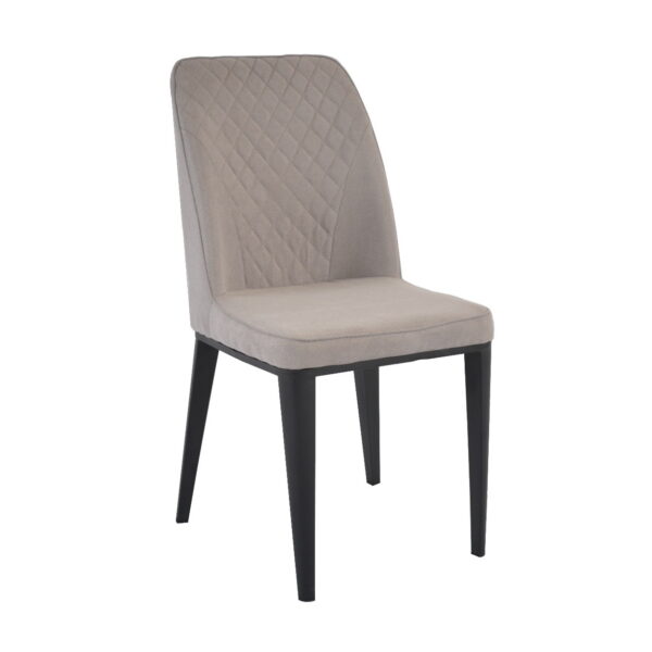 Chair B-02 Fabric Grey Discover the B-02 chair in gray fabric, perfect for the kitchen and dining room. With a sturdy metal frame and an elegant design, this chair ensures comfort and floor protection. Ideal for any decor, it allows for easy maintenance.