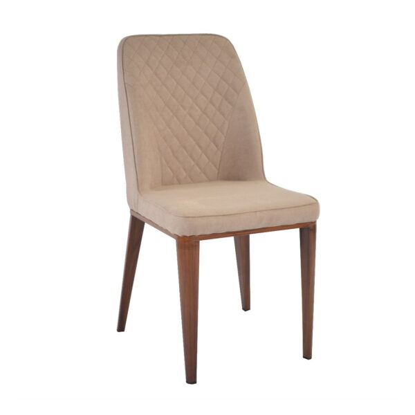 Chair B-02 Camel Fabric Discover the B-02 Chair in camel fabric, a perfect example of elegance and simplicity. Ideal for kitchens and living rooms, it features a stable metal frame and flooring protection. It brings style and comfort to any setting!