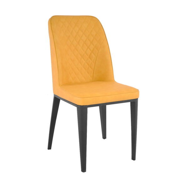 Chair B-02 Pu Yellow Choose the B-02 Pu Yellow chair for your kitchen! With a modern and elegant design, this metal chair offers stability and comfort. Perfect for dining rooms, it protects the floor and adds style to any decor. Easy to maintain, it is the ideal choice!