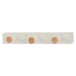Wall Coat Rack Gc4888-3 White Discover the Gc4888-3 White wall coat rack, an elegant and functional accessory for your office or living room. Made from painted metal, it is equipped with 3 metal hooks featuring glossy wood details. Perfect dimensions for modern organization!