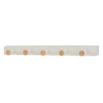 Wall Coat Rack Gc4888-5 White Discover the Gc4888-5 White wall coat rack, an elegant metal accessory with 5 wooden hooks, perfect for an office or living room. With compact dimensions, it adds an extra touch of organization and style to any space!