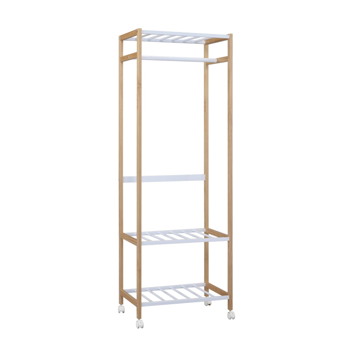 Suport Umerașe Gc5400 White Descoperă Suportul Umerașe Gc5400 White, ideal pentru mobilă birou și living. Cu un cadru din lemn și metal tubular, acest suport oferă durabilitate și stil. Roțile mobile și frâna îl fac ușor de utilizat. Dimensiuni perfecte: 60x38x170 cm. Adaugă un plus de eleganță și funcționalitate spațiului tău!