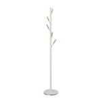 Coat rack Gc4919 White Discover the Gc4919 White coat rack, perfect for any space, whether public or private. With a modern design made of metal and wood, it features 5 metal hooks and a sturdy base. Ideal for an office or living room! Height: 176 cm, base diameter: 30 cm.