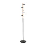 Coat Rack Gc4850 Black Discover the Gc4850 Black coat rack, perfect for your office or living room! Made from painted metal and wood, with 5 hooks and a sturdy base, it is ideal for both public and private spaces. It stands 178 cm tall and has a diameter of 28 cm. Add style and functionality!
