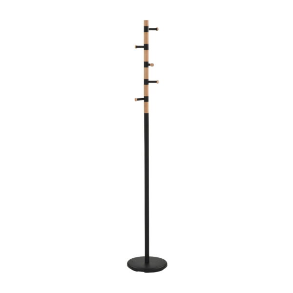 Coat Rack Gc4850 Black Discover the Gc4850 Black coat rack, perfect for your office or living room! Made from painted metal and wood, with 5 hooks and a sturdy base, it is ideal for both public and private spaces. It stands 178 cm tall and has a diameter of 28 cm. Add style and functionality!