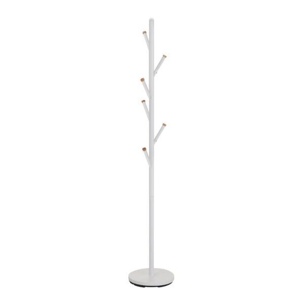 Coat rack Gc5206 White Discover the Gc5206 White coat rack, perfect for the office or living room! With an elegant tree-like design, made of painted metal, it features 6 hooks and a round base made of durable plastic. Standing at a height of 173 cm, it's ideal for any space, whether public or private. Purchase it now!