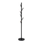 Gc5206 Black Coat Rack Discover the Gc5206 Black Coat Rack, ideal for the office or living room! With an elegant design and 6 metal hooks with wooden details, it is perfect for public or private spaces. Standing 173 cm tall with a base of 30 cm, it combines functionality with style.